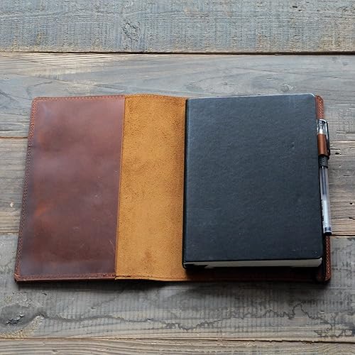 Personalized Genuine Leather Journal Notebook Cover Moleskine Classic Hard Cover Large 5" x 8.25" A5, XL XXL Cahier Refillable Writing Diary 02