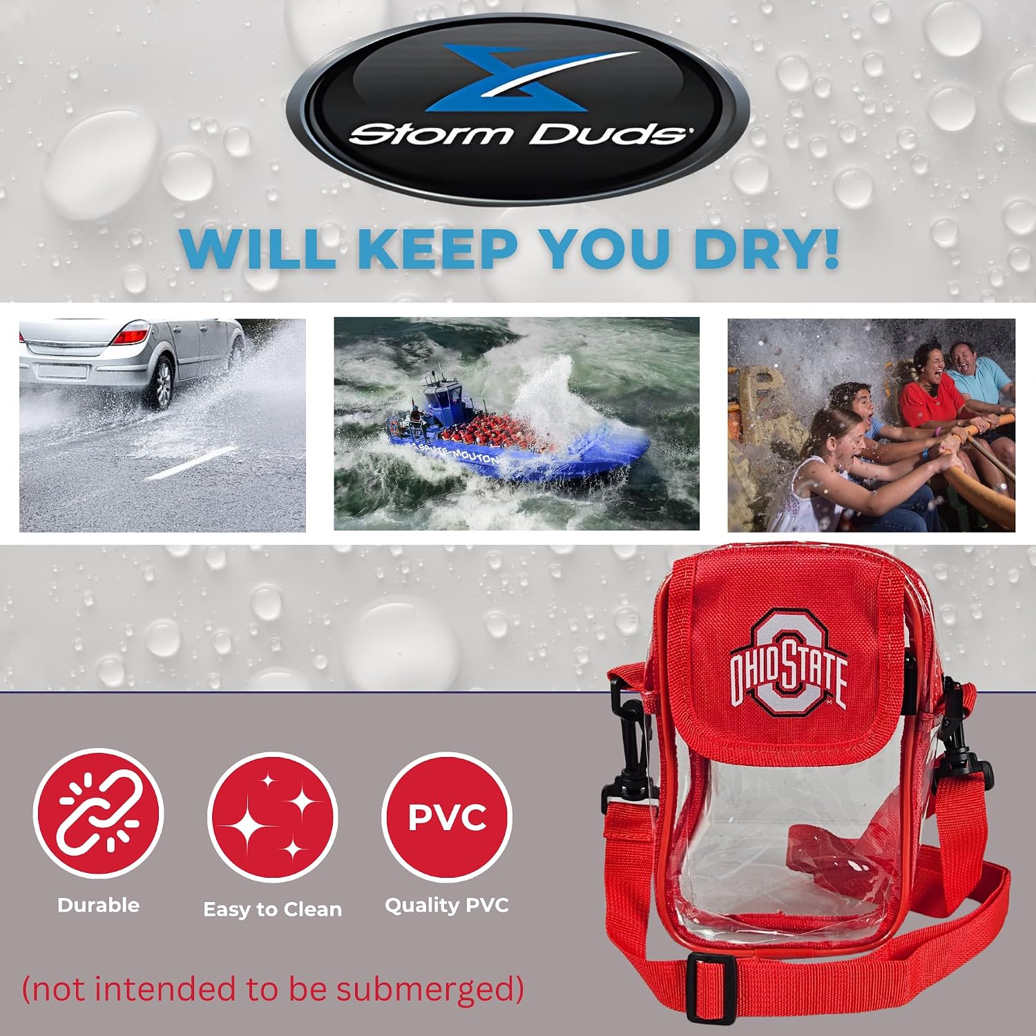 Mini Stadium Bag – Compact Hands-Free 7.5 Inch Clear Crossbody Pouch – Games, Graduations, Concerts – NCAA Security Approved image 4