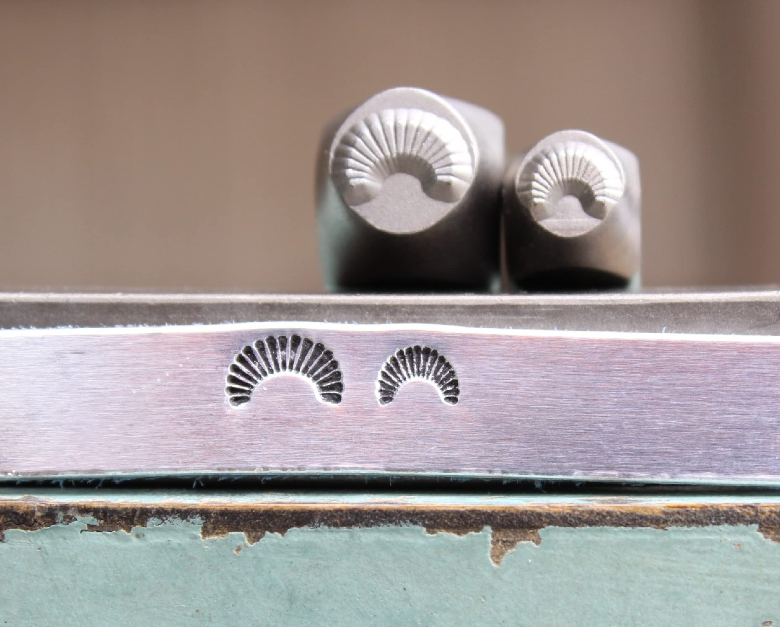 5mm and 7mm Southwest Half Sun Metal Punch Design 2 Stamp Set - Supply Guy - CH-42474