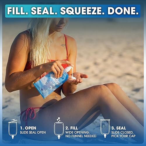 Miniatura 6 de Tubo de viaje recargable, botellas de condimentos para exprimir, a prueba de fugas, contenedor de aderezo para ensalada para llevar, contenedores de