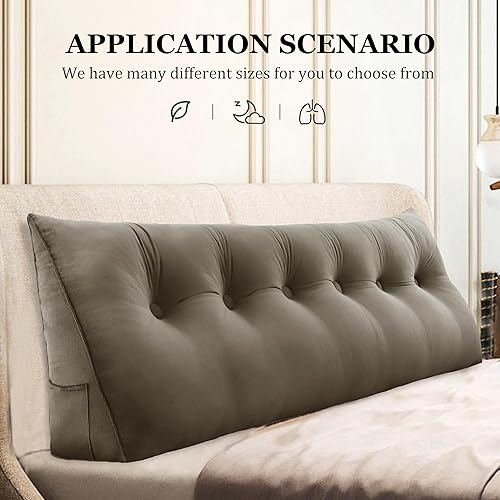 Miniatura 3 de Almohada de cuña gruesa de 13 libras para cabecero, posicionador de cuerpo, almohada de cuña de cama, soporte para respaldo y cabecero triangular
