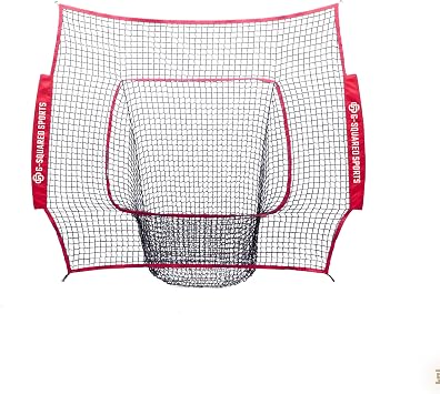 Baseball & Softball Replacement Net 7ft x 7ft NET ONLY, Heavy Duty Knotless for Pitching, Hitting & Throwing Practice, Fits 7x7ft Training Net Frames