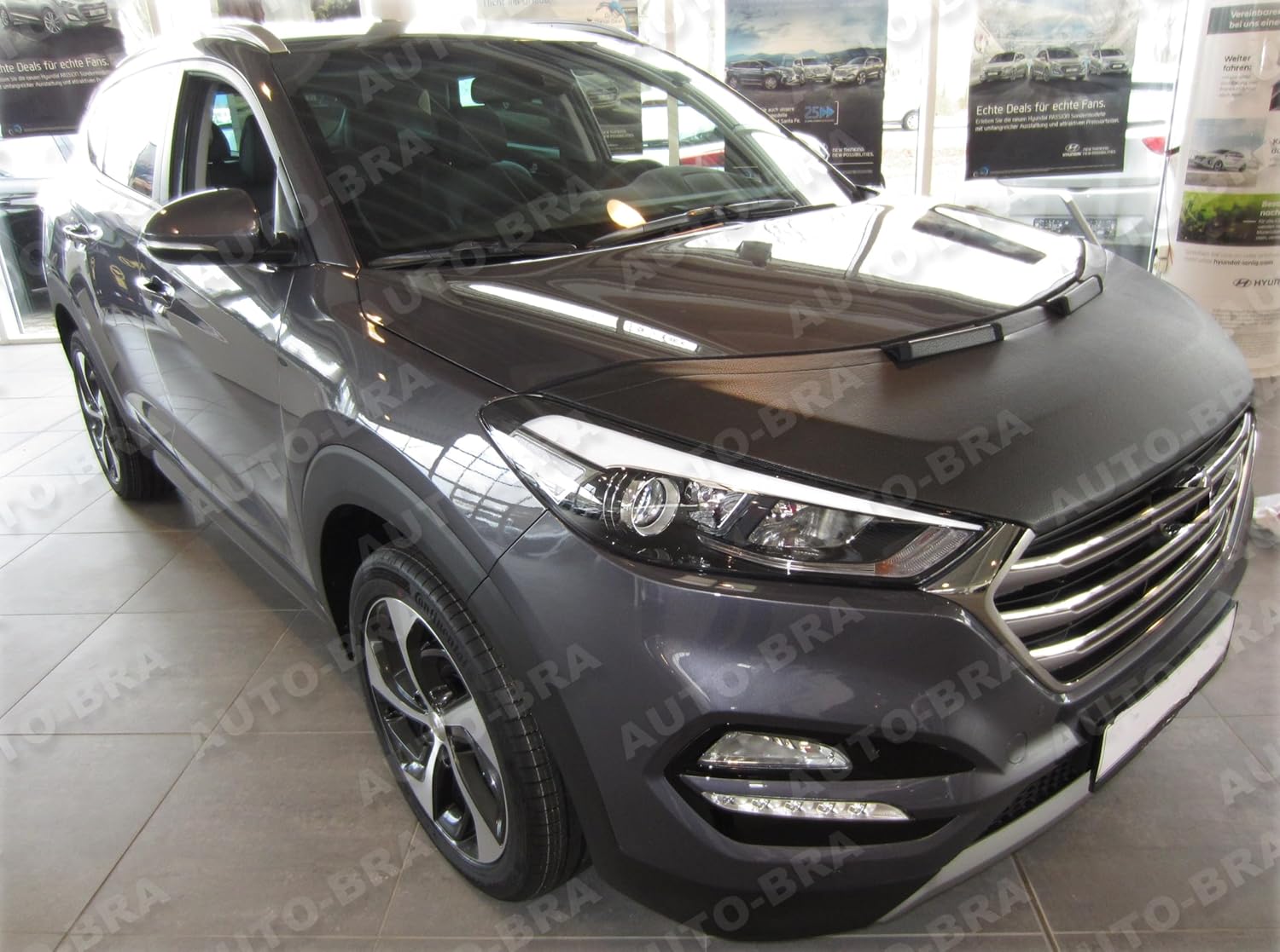 HOOD BRA Front End Nose Mask Compatible with Hyundai Tucson 2015-2020 Bonnet Bra STONEGUARD PROTECTOR TUNING