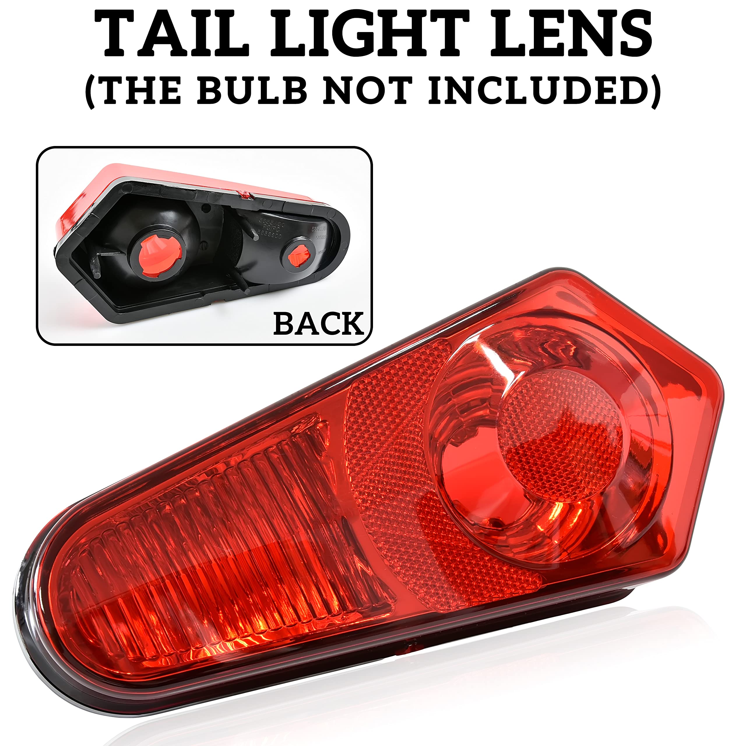 SAUTVS Red Tail Lights Housing for Polaris Sportsman RZR ACE 05-25, Rear Brake Stop Lamp Lense Cover for Polaris Sportsman 450 500 800 RZR ACE 2005-2025 Accessories (2PCS, Replace #2411153 & 2411154)