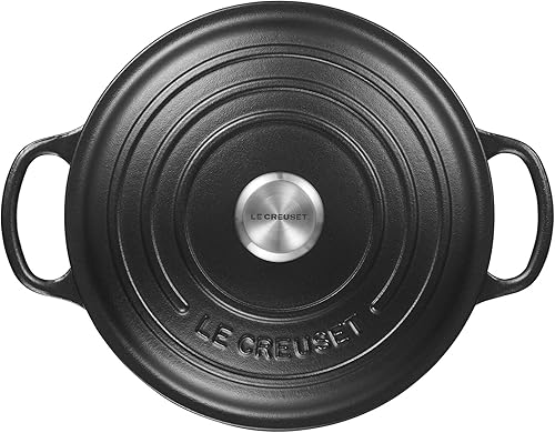Miniatura 6 de Le Creuset Signature - Cacerola redonda de hierro fundido, 9.4 in, color negro satinado