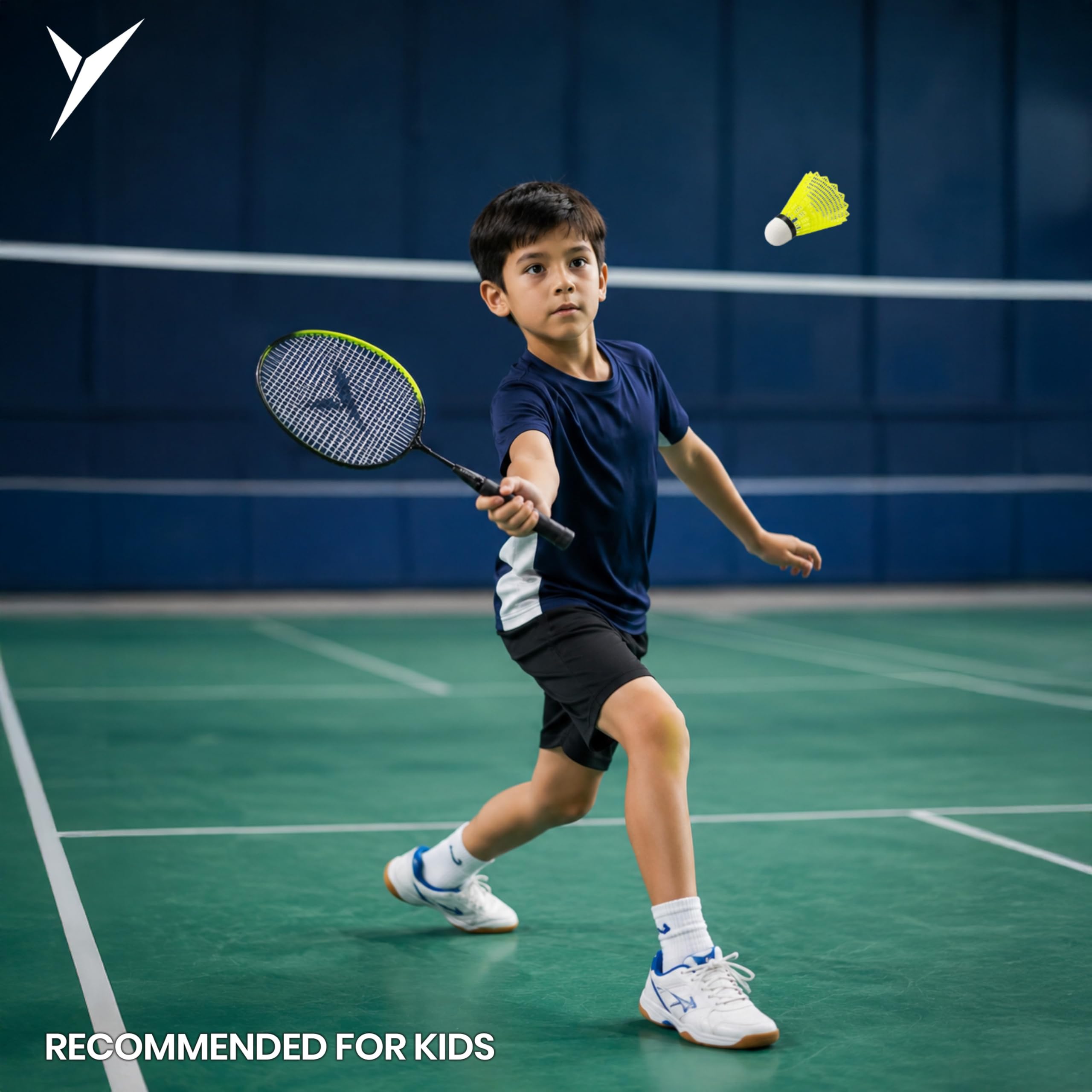 Jaspo Kidzy Steel Badminton Racket Set (18 inches Length) with 3pc. Plastic Shuttlecock (NEON Green)-Recommended for Kids only 4