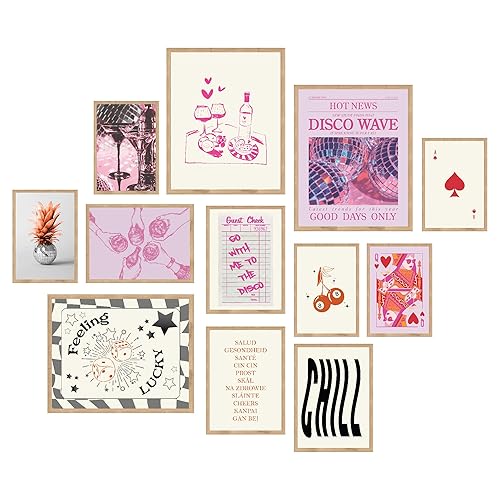 97 Decor Cute Preppy Room Decor Aesthetic - Preppy Posters For Bedroom, Cute Wall Art Aesthetic Pictures, Pink Trendy Wall Art Prints, Retro Girly Posters For Dorm Apartment Decor (Unframed) - Preppy Aesthetic Gallery