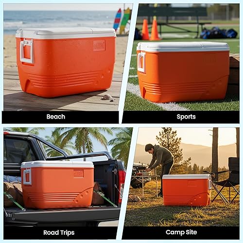 Miniatura 6 de Insulated Portable Large Ice Chest Hard Shell Cooler 31.744.460.2 Quart Camping Cooler, 34 Day Ice Retention Outdoor Hard Cooler for Camping, BBQs,