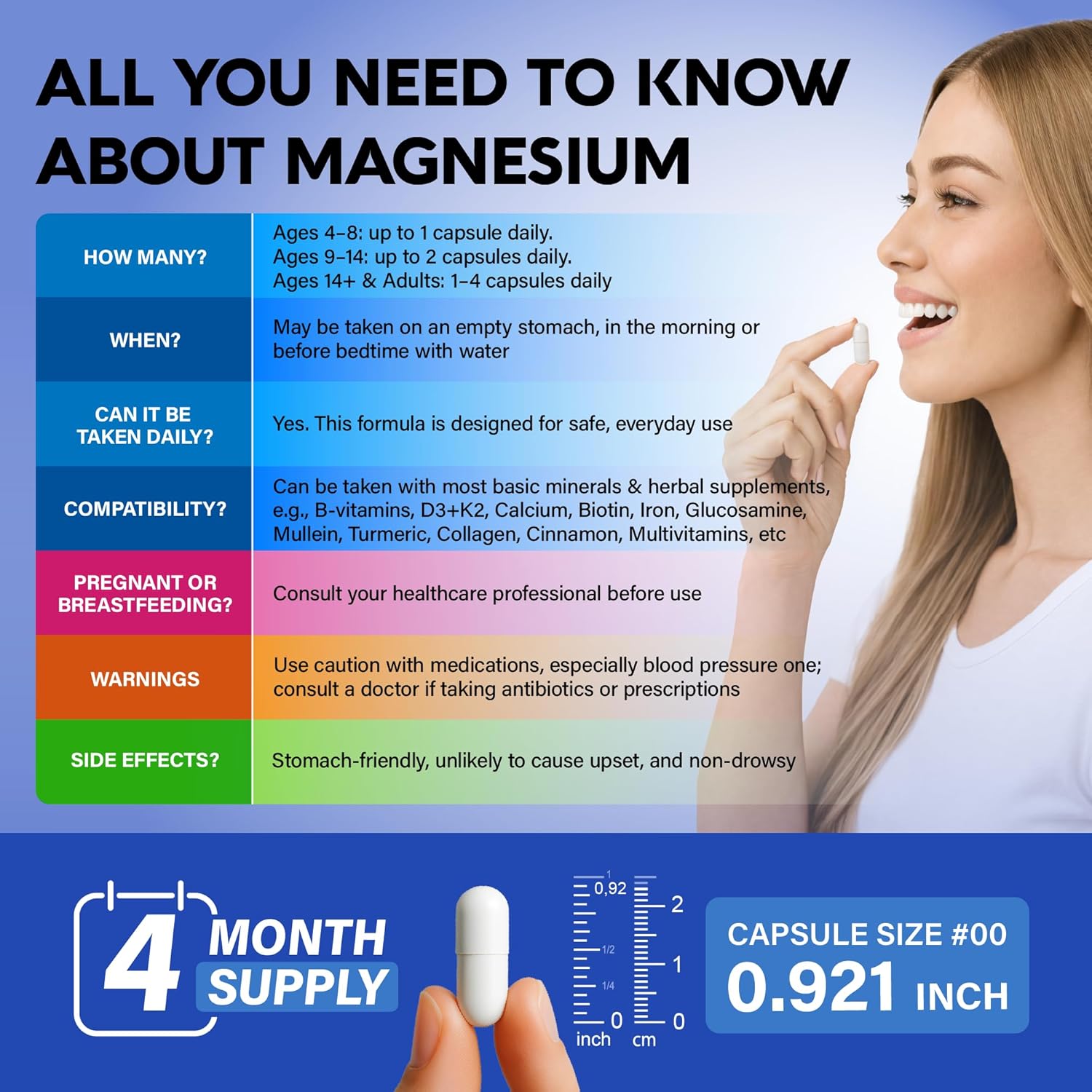 Magnesium Glycinate 500 mg - Chelated Supplement - High Absorption Form of Magnesium - Support for Sleep, Muscle & Heart Health - Made in USA, Lab Tested & Non-GMO - 120 Capsules - Image 6