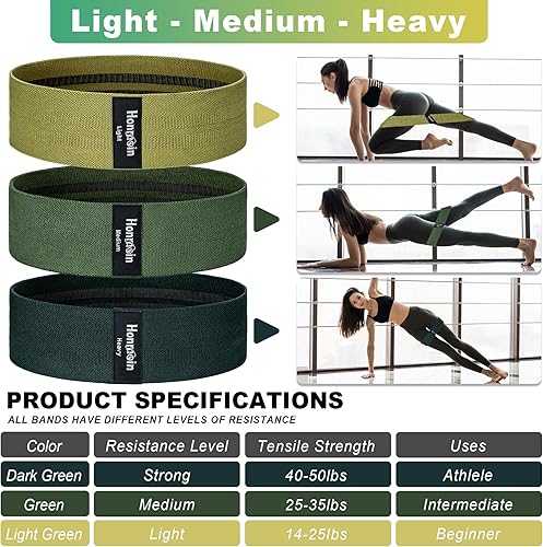 Miniatura 2 de Bandas de resistencia para entrenamiento, bandas de ejercicio de 3 niveles, juego de bandas de entrenamiento para mujeres y hombres, bandas de