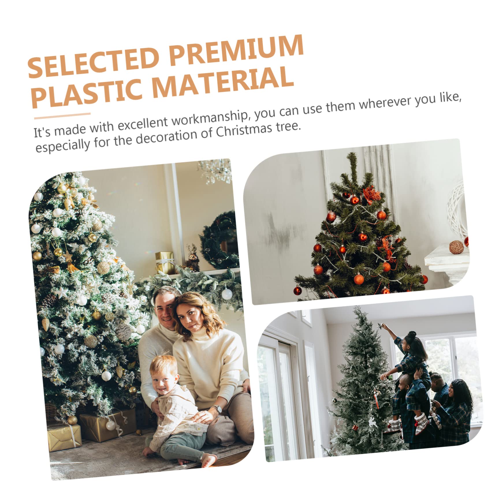 TOPBATHY Weihnachtstrofen 300 STK Zwiebel-Pulver- -Schnee-Nadel Weihnachtsschmuck Zum Aufhängen Weihnachtsschmuck Aus Eiszapfen Weihnachtsbaum-anhänger Eiszapfen Ornament Christbaumschmuck Plastik