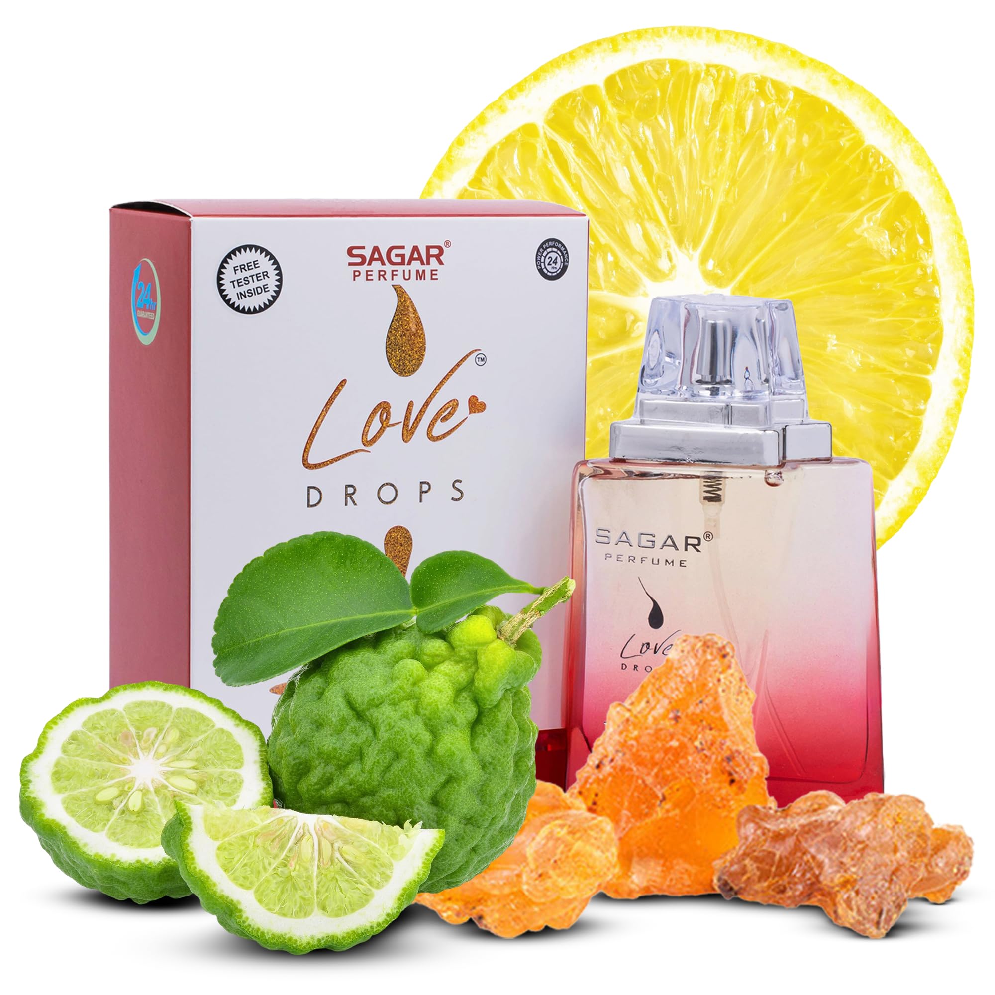 SAGAR LOVE DROPS PERFUME | 100ML |WITH LEMON & AMBER NOTES | EAU DE PARFUME - 100ML (FOR MEN & WOMEN)-picture-10
