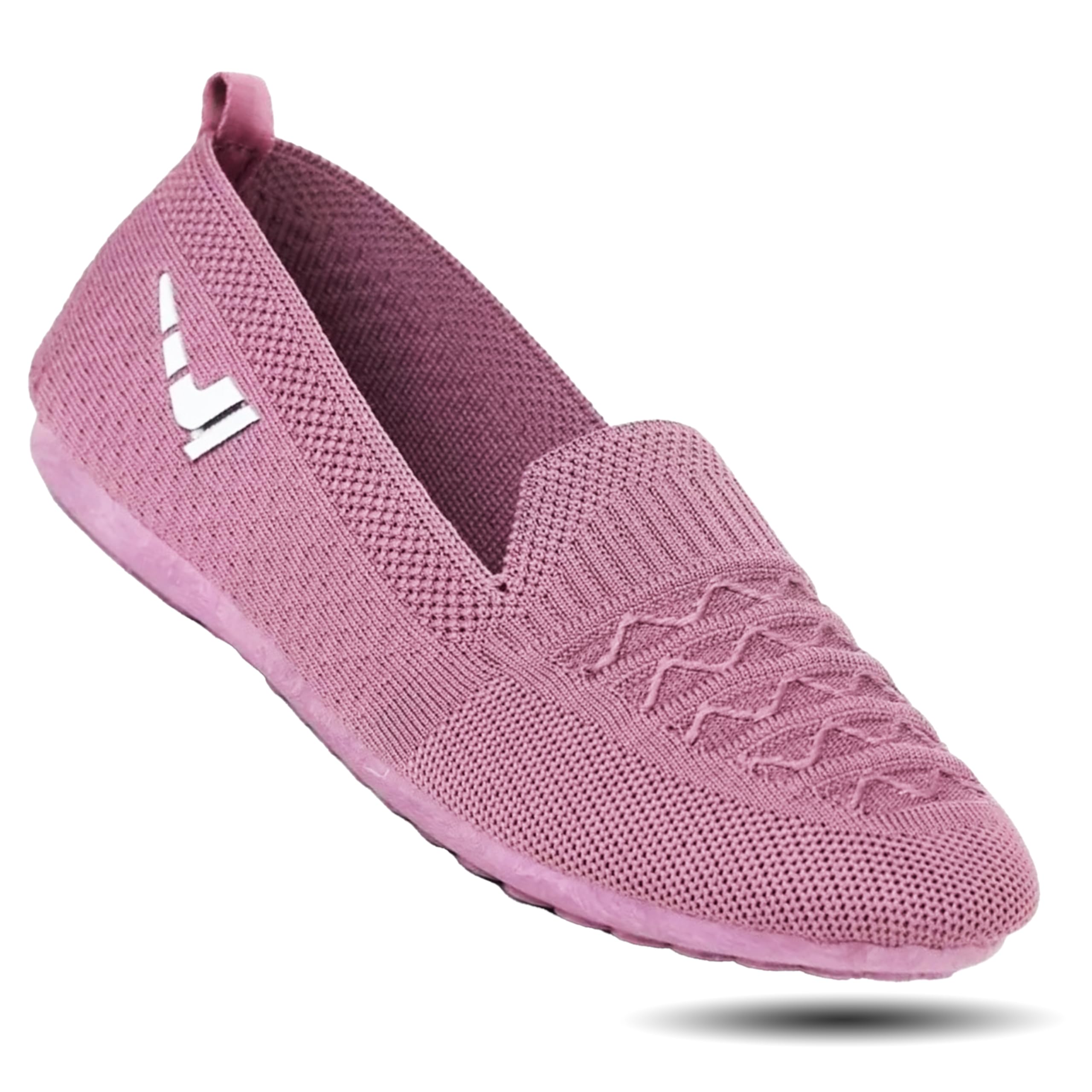 elecant Lightweight Active Wear Knitted Slip-on Comfortable Casual Flat Ballies Shoes Women-picture-5