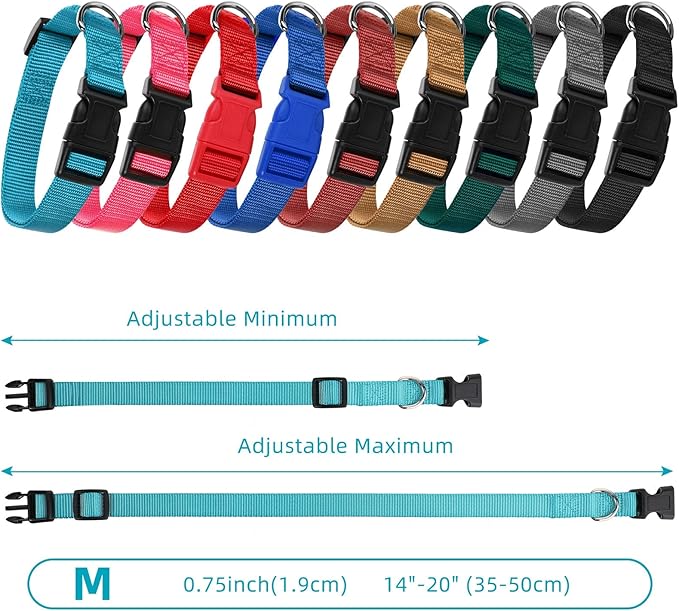 Collar Ajustable para Perro de Nylon con Hebilla de Liberación Rápida miniatura 3