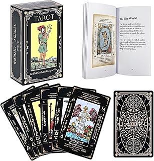 Tarot Cards Set, Tarot Cards for Beginners with Meanings on Them，Tarot Cards with Guide Book for Beginners