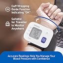 Omron HEM 6161 Fully Automatic Wrist Blood Pressure Monitor with Intellisense Technology, Cuff Wrapping Guide and Irregular Heartbeat Detection for Most Accurate Measurement (White) gallery image