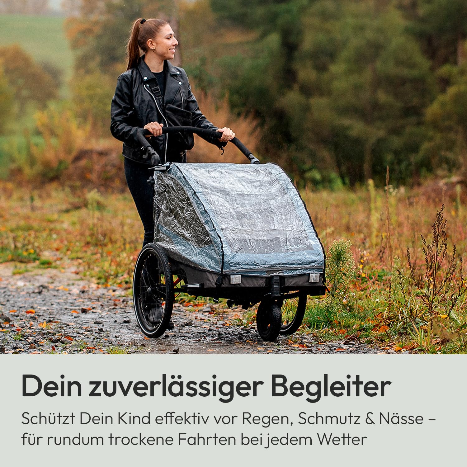 QERIDOO Osłona przeciwdeszczowa QUPA 2 / Sportrex 2 Akcesoria do krzeseł/wózków, Młodzież Unisex, przezroczysta (Transpara), Jeden rozmiar