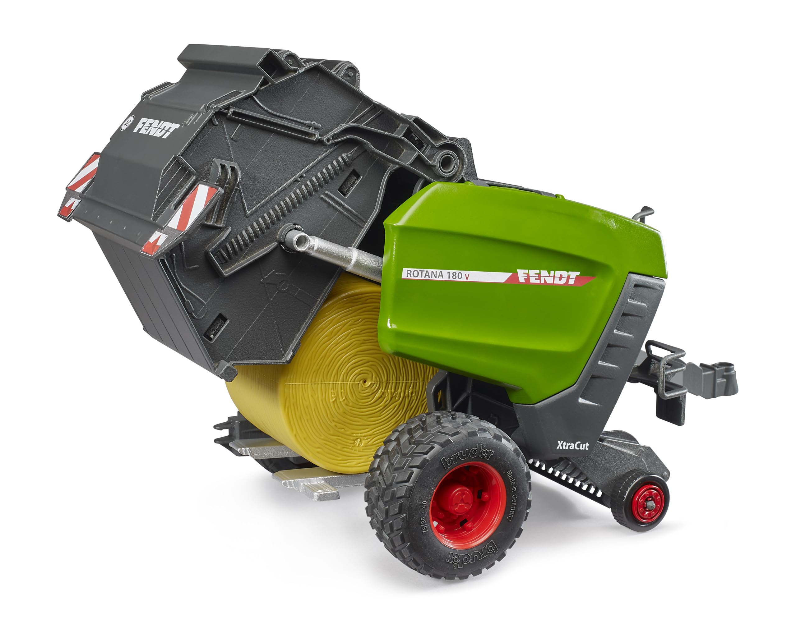 Bruder 02038 - Fendt Empacadora de pacas Redondas Rotana 180 V - Empacadora, cosechadora, Granja, Tractor, pacas de Paja