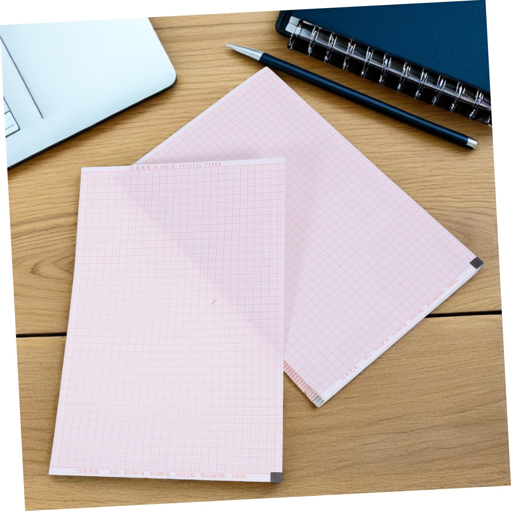 PRETYZOOM 3 Stück Buch Elektrokardiogramm Papier Thermopapier mit Raster für Klinische Diagnostik Kompatibel mit Vielen Modellen Schnelle Druckfunktion Präzise Herzsignalaufzeichnung
