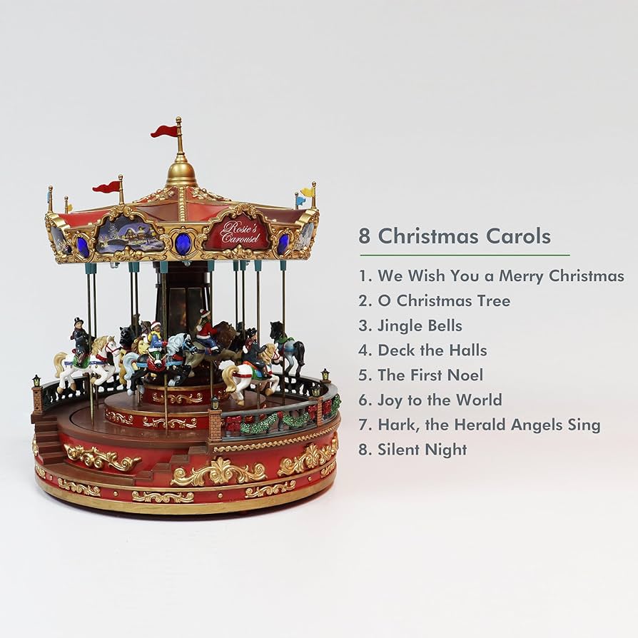 Amazon.co.jp: MOMENTS IN TIME クリスマスカルーセル 高さ15