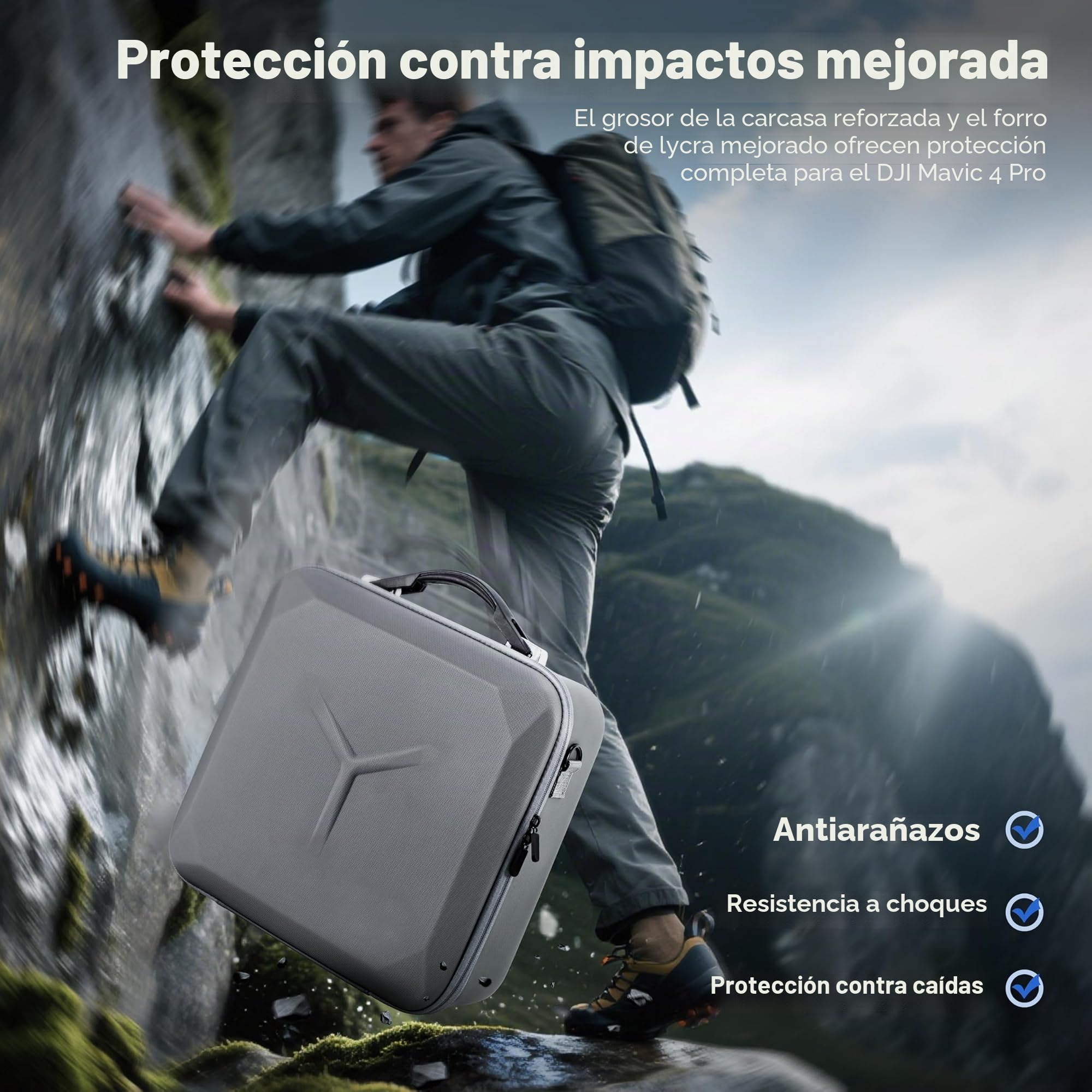 STARTRC PHOTO Funda Mavic 4 Pro, Funda de PU para dji Mavic 4 Pro Fly More Combo con RC 2 Controller Almacenamiento de Viaje para dji Mavic 4 Pro Accesorios, Estación de Carga de la batería