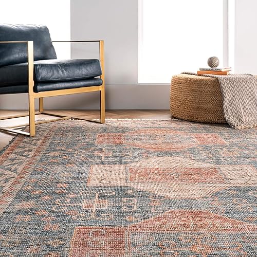 Miniatura 4 de nuLOOM Jacquelyn - Alfombra de yute de tejido plano, 6 x 9 pies, multicolor