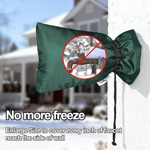 Vista 28 de Enlarge - Cubierta de grifo para exteriores para protección contra la congelación en invierno, 3M Thinsulate, 10 pulgadas de alto x 6.3 pulgadas