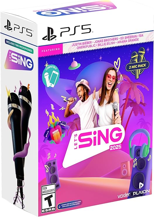 Salidas potenciales del catálogo de PlayStation Plus Extra en diciembre de 2025 8 81Hmmc 0G+L. AC SY741 Let’s Sing 2025 (2 mic bundle) - PlayStation 5
