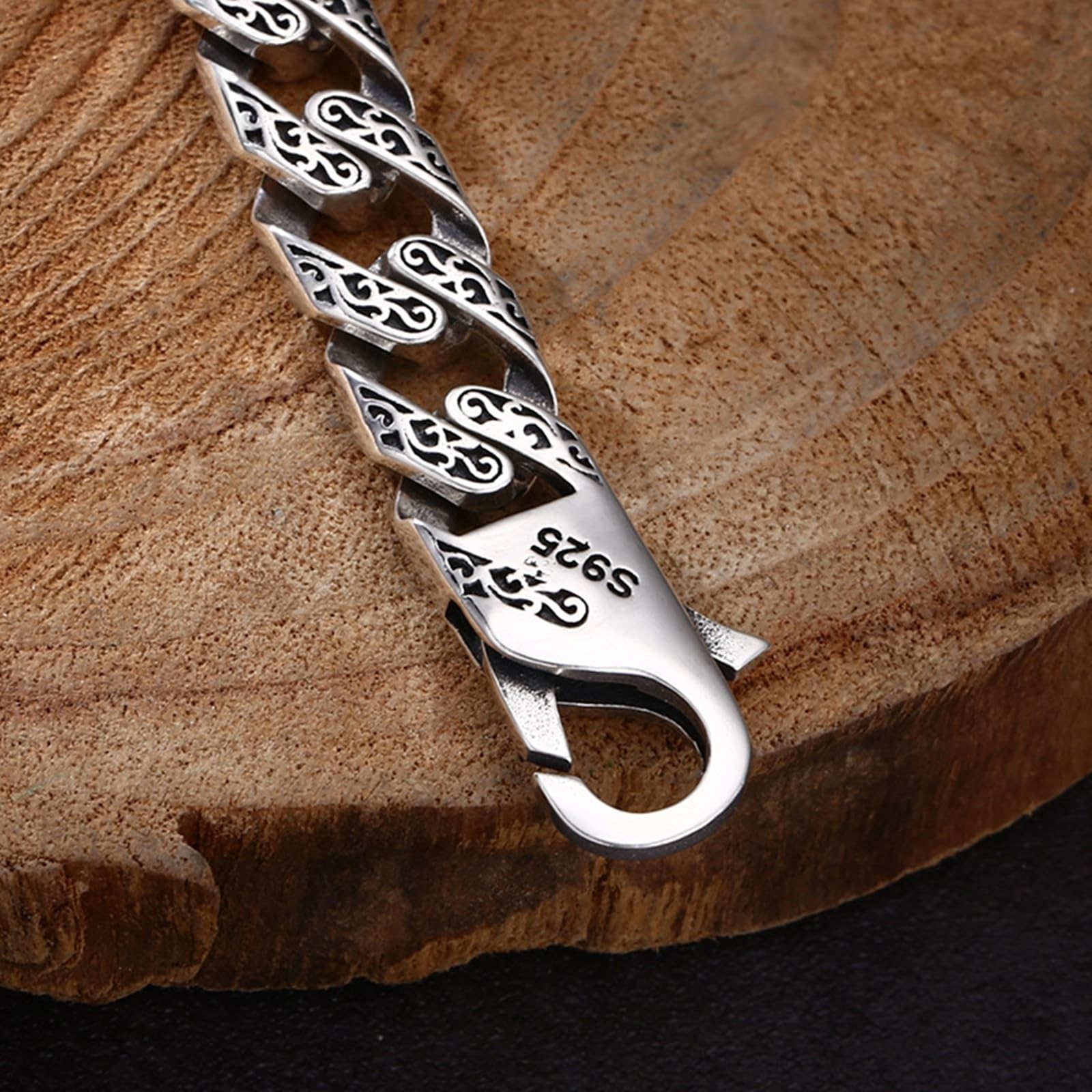 Epinki Echter 925er Silber Armreifen Herren Weinstock mit Zirkonia