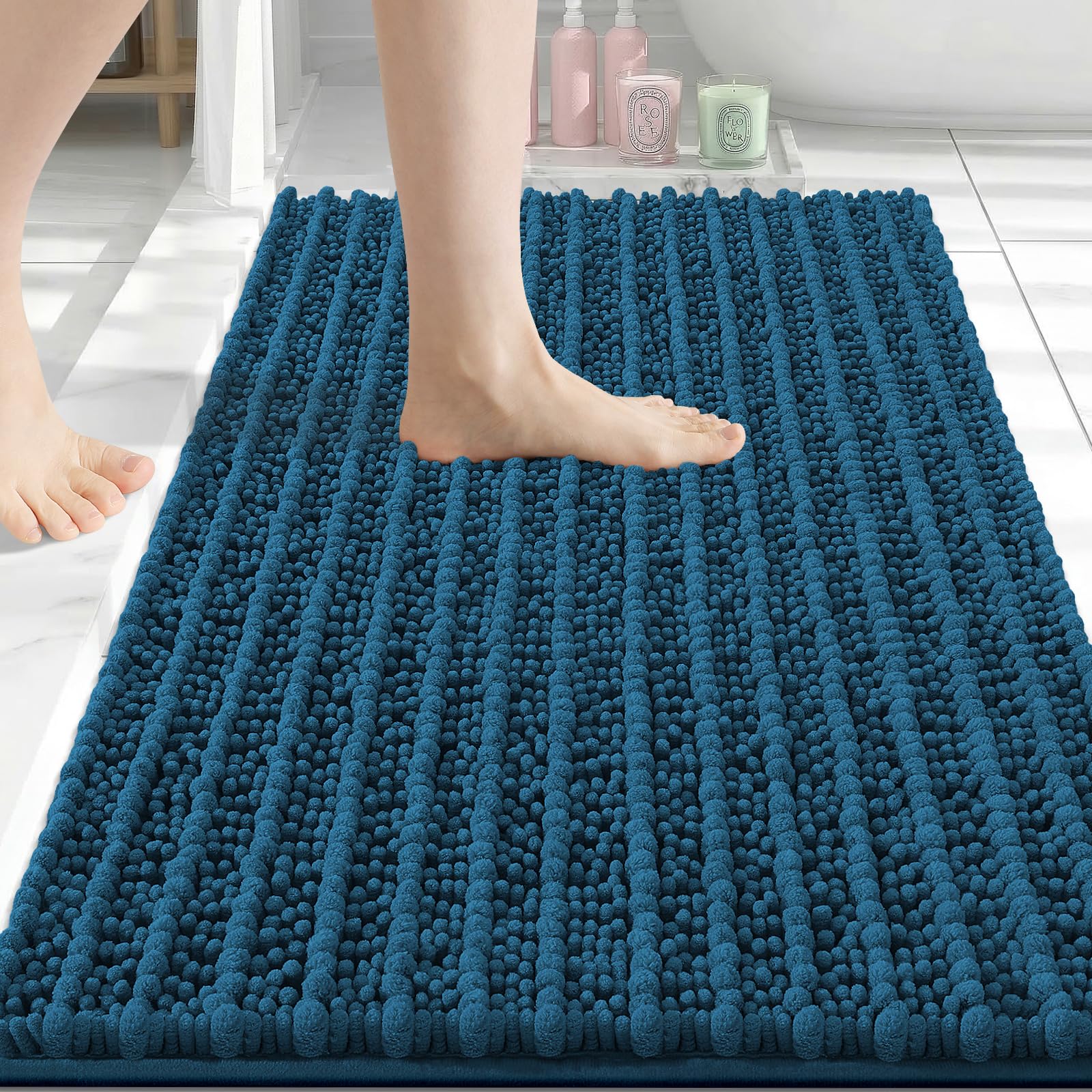 Arotive Bathroom Rugs Mat 30x20, Soft Absorbent Chenille Shaggy Bath Mat