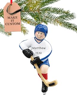 Personalized Ice Hockey Ornament 2025