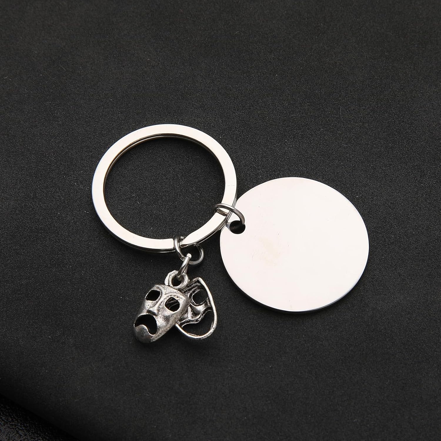 PHAETON 10PCS Theatre Keychain Drama Mask Gift Comedy Tragedy Mask Theatre Actor Actress Broadway Musical Drama Keychain with Motivational Quote Charm for Performer Gift Musical Lovers Gifts - Image 7