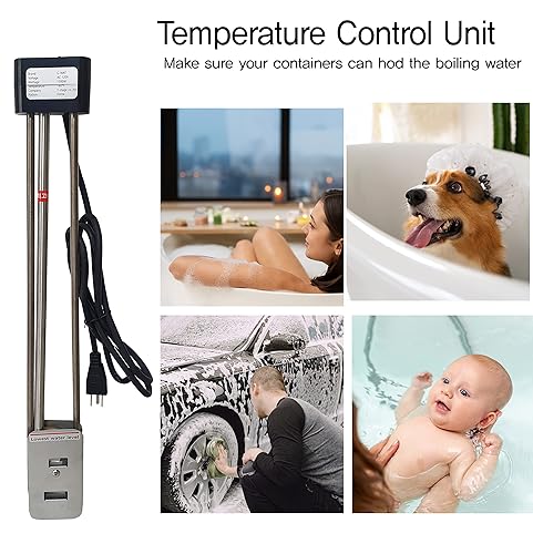 Miniatura 4 de G-WAT M700, Calentador de agua, Ahorro de energía, Caldera de piscina al aire libre premium, Guardia de acero de seguridad contra incendios, 1500W,