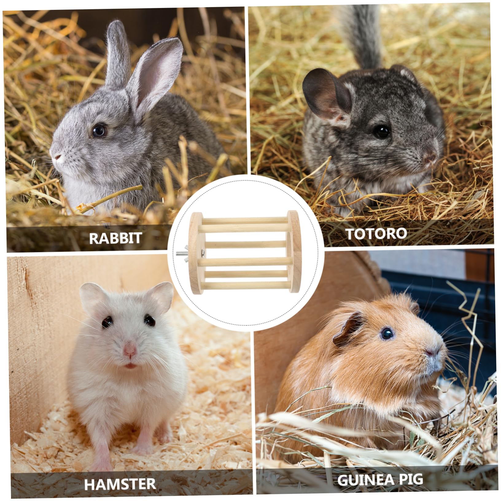 SUPVOX 3pezzi Portafieno Per Rack Per Conigli Cavia e Cincillà Facile Design Rimovibile e Ciotola Per Alimenti