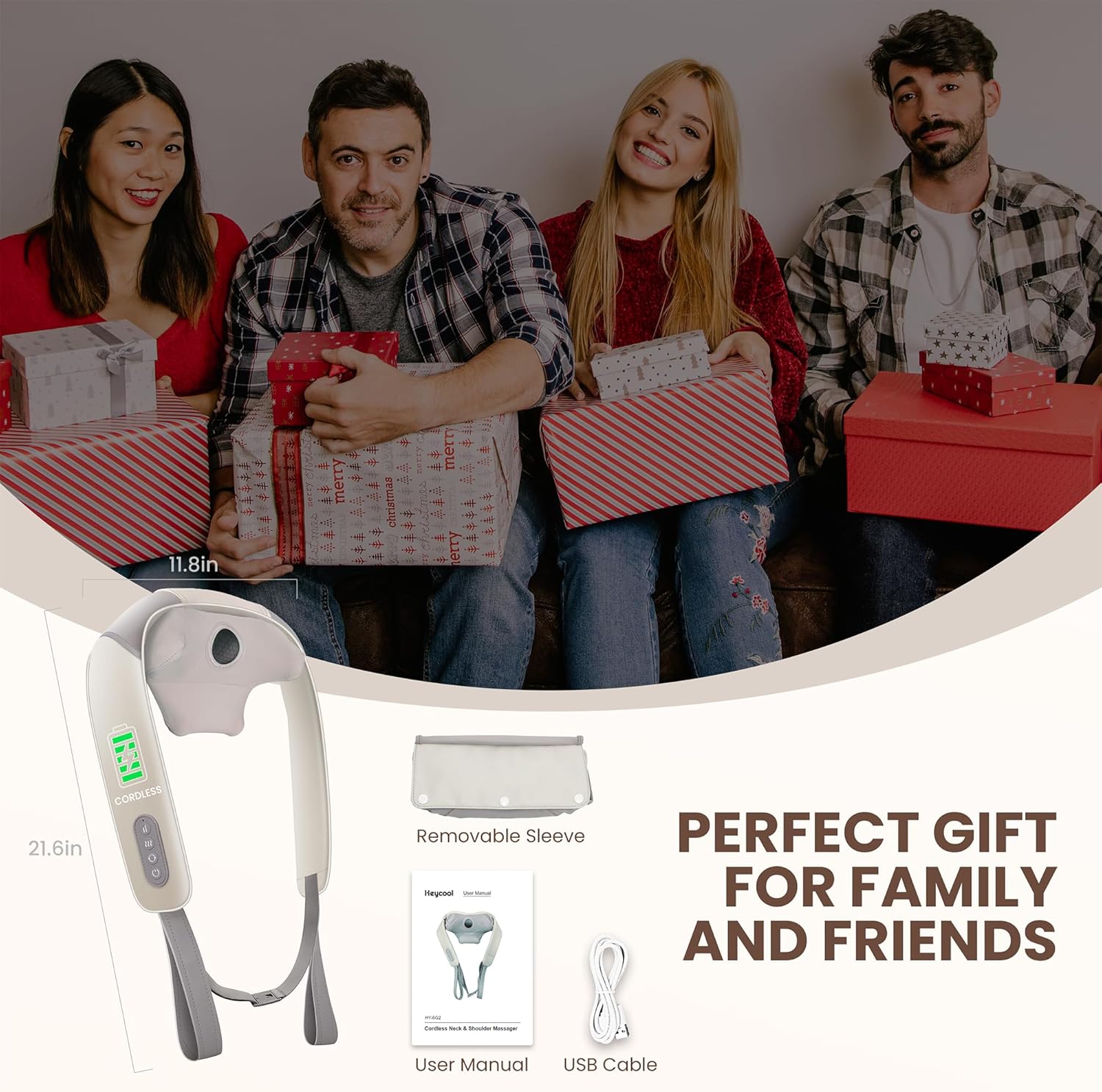 Package contents of Heycool Neck Massager