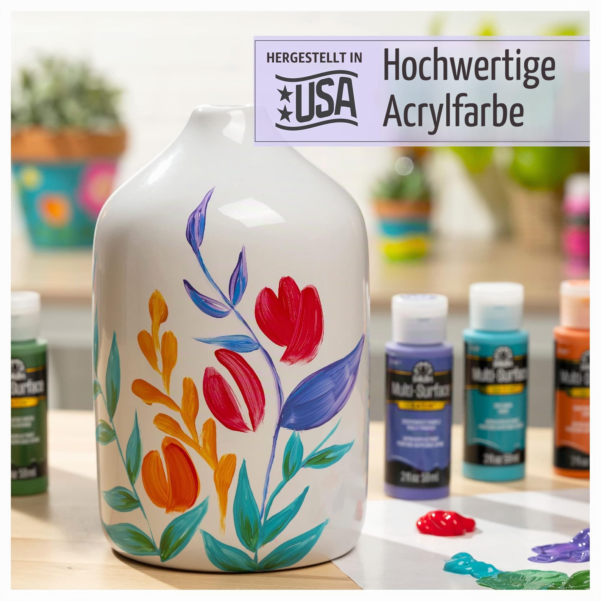 FolkArt PROMO830 Acrylfarben-Set für Anfänger und Künstler, ungiftig, funktioniert auf Allen Oberflächen, 60 ml, Mehrfarbig, 708 ml (Pack of 1), 708