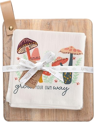 Karma Toalla de té Flora con tabla de cortar hongo