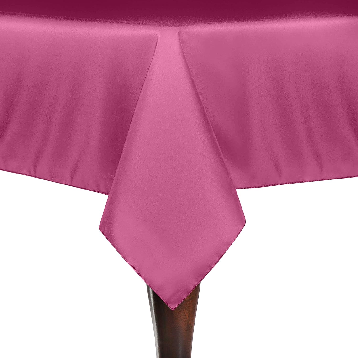 Ultimate Textile -5 Pack- 52 x 52-Inch Square Polyester Linen Tablecloth, Hot Pink
