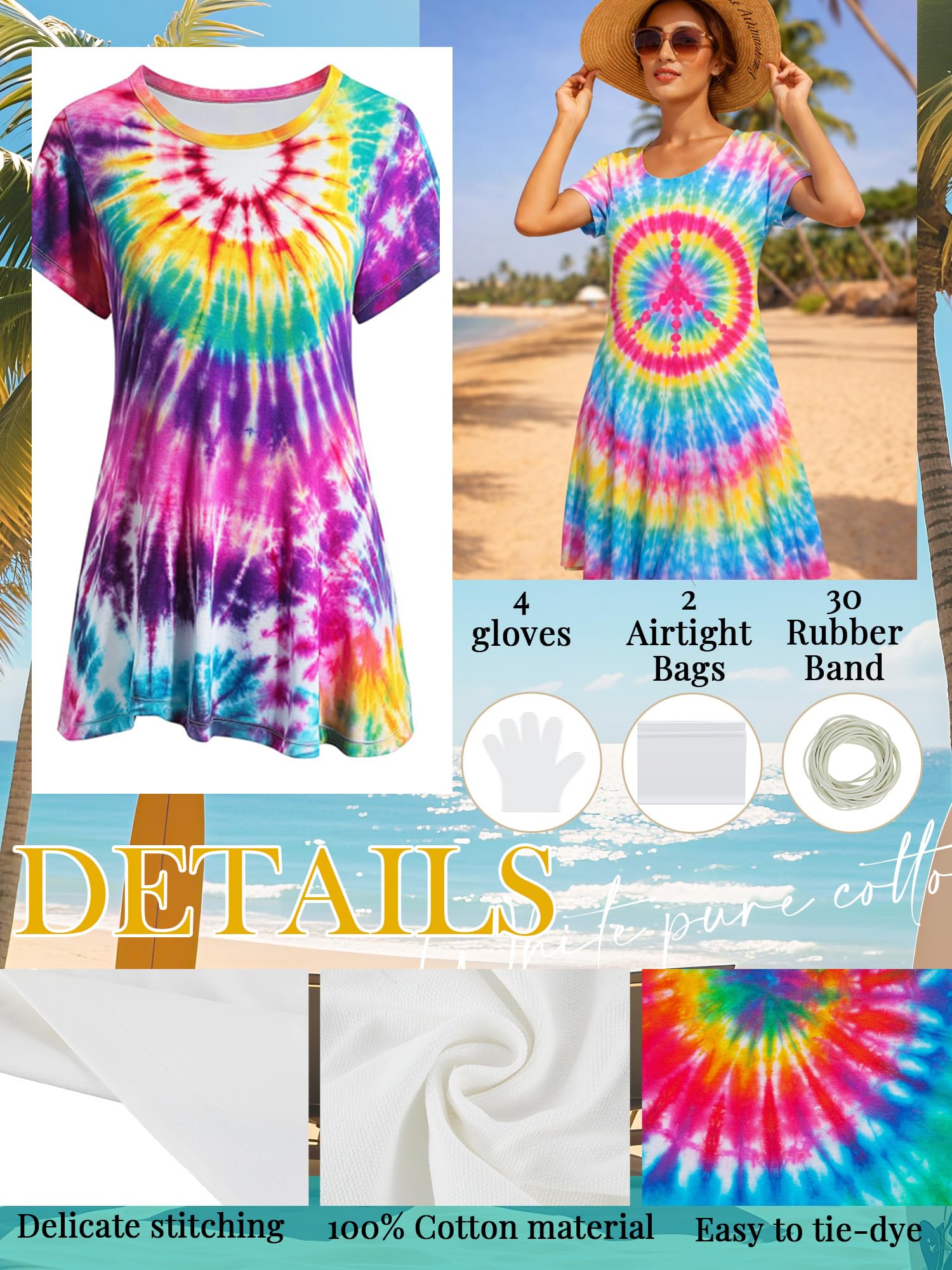 white christmas dresses Handmade Cloud Tie-Dyed Organic Ramie Dress
