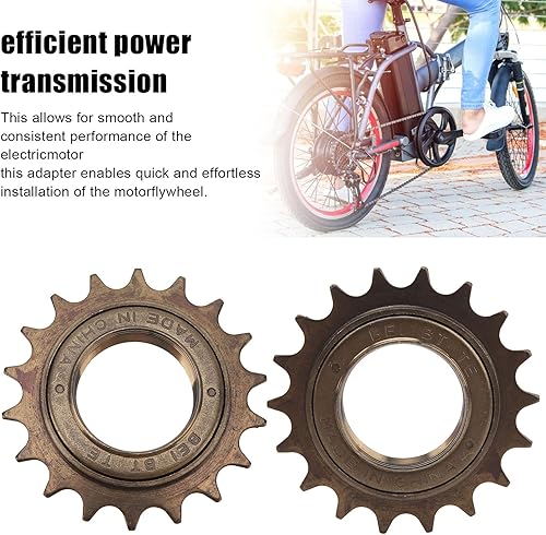 Miniatura 5 de VGEBY Rueda libre de bicicleta 18T con adaptador de volante de accionamiento derecho, alta precisión, ligero y compacto, para motores MY1016Z MY1016