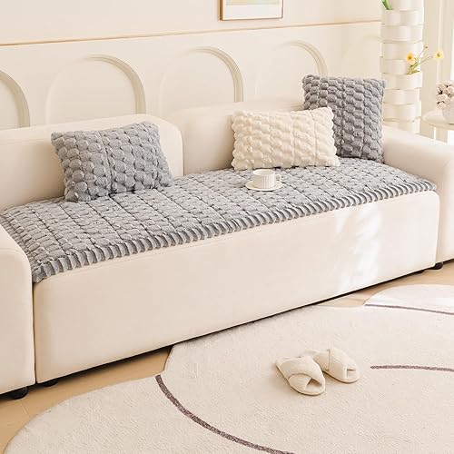 Miniatura 2 de Funda de sofá para perros, fundas de sofá mullidas para mascotas, jacquard geométrico, coral, apta para mascotas, lavable, antideslizante, protector