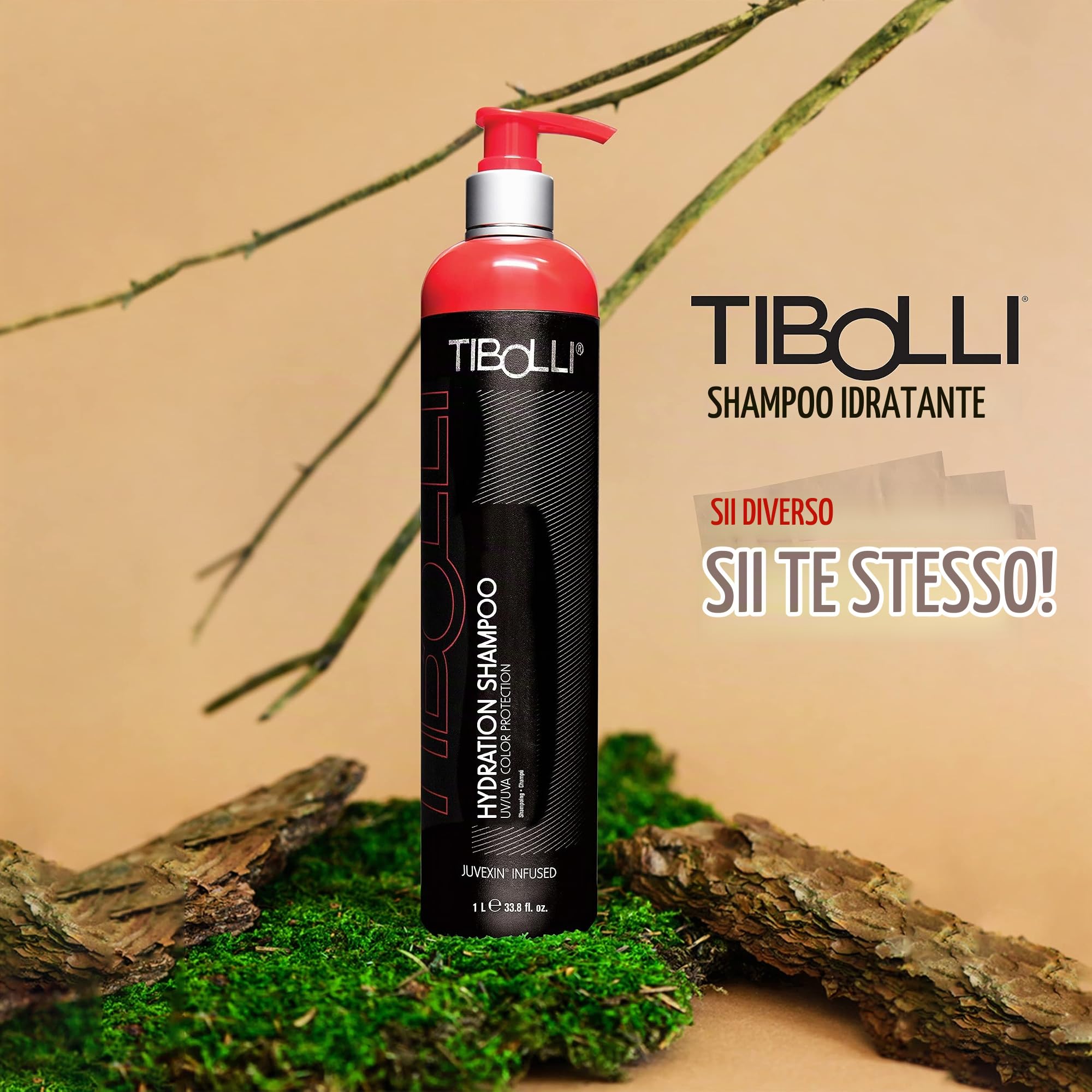 TIBOLLI Hydrating Shampoo (1000ml/33.81Fl Oz) Infuso per Crespi Disidratati Danni Secchi Trattati Colorati Ricci Diradamento Trattamento di Condizionamento Profondo - Senza Solfati Parabeni