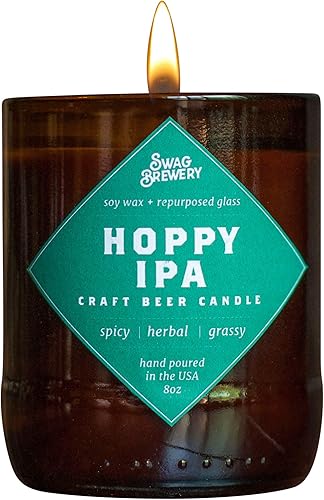 IPA Beer Candle (Recycled Bottle) - Beer Gifts For Couples