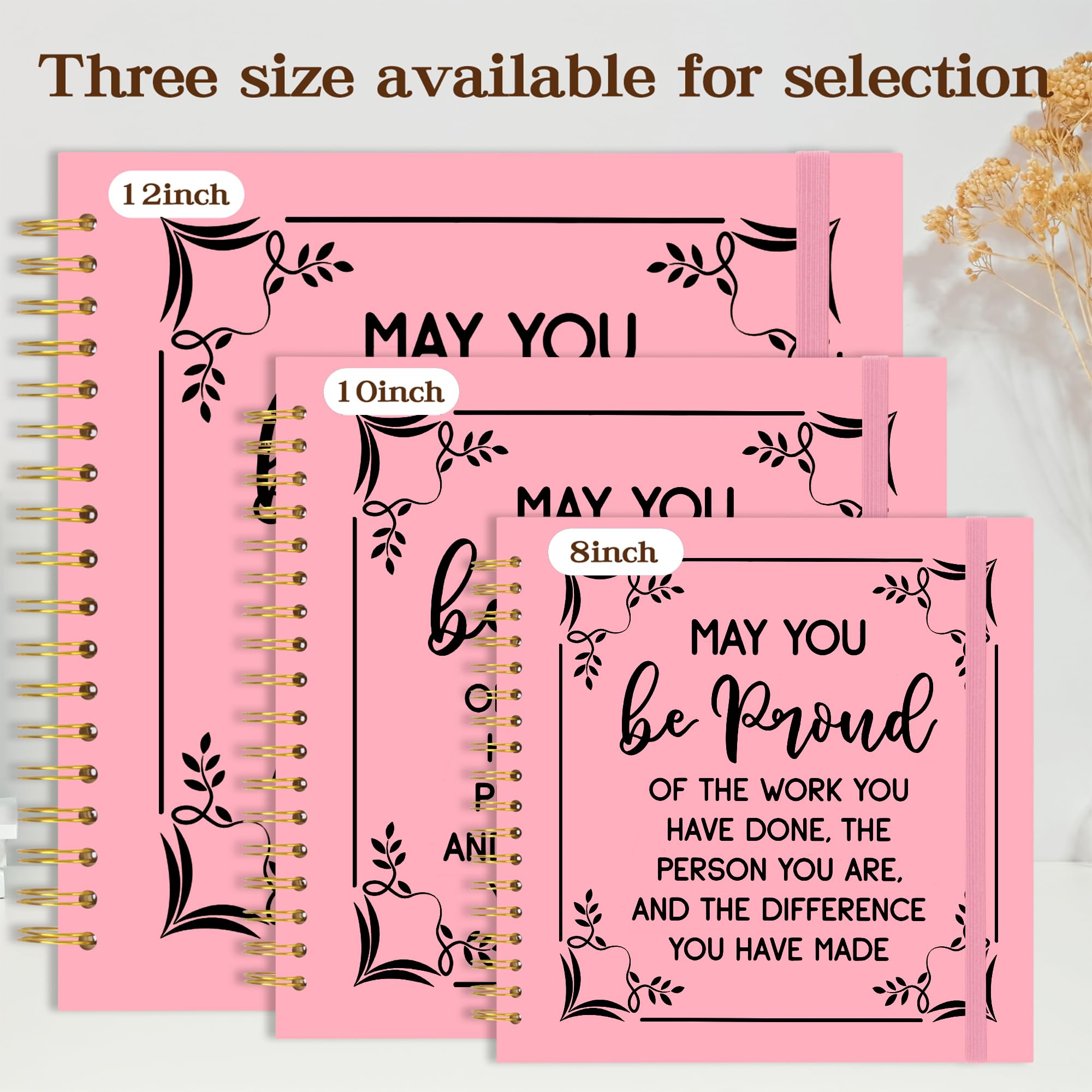 'May You Be Proud of The Work You Have Done' album do scrapbookingu, pusty album do samodzielnego wykonania, dla pracownika, współpracownika, prezent na emeryturę, spiralny album do