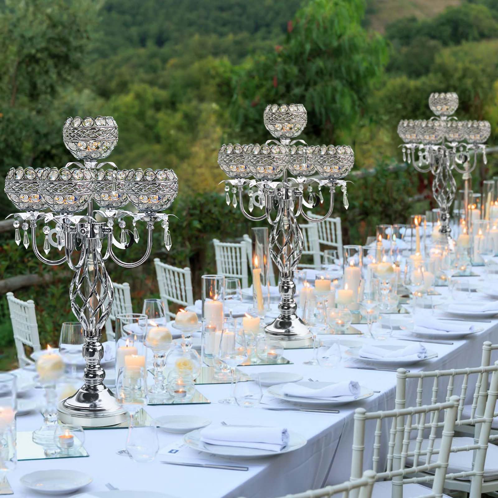 Kerzenhalter Set mehrteilig (2, Silber)