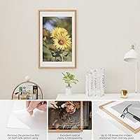 Vista 566 de Fun Memories Portarretratos de metal de 16 x 20 pulgadas con paspartú de 11 x 14 pulgadas, acabado de aluminio cepillado, parte delantera de vidrio