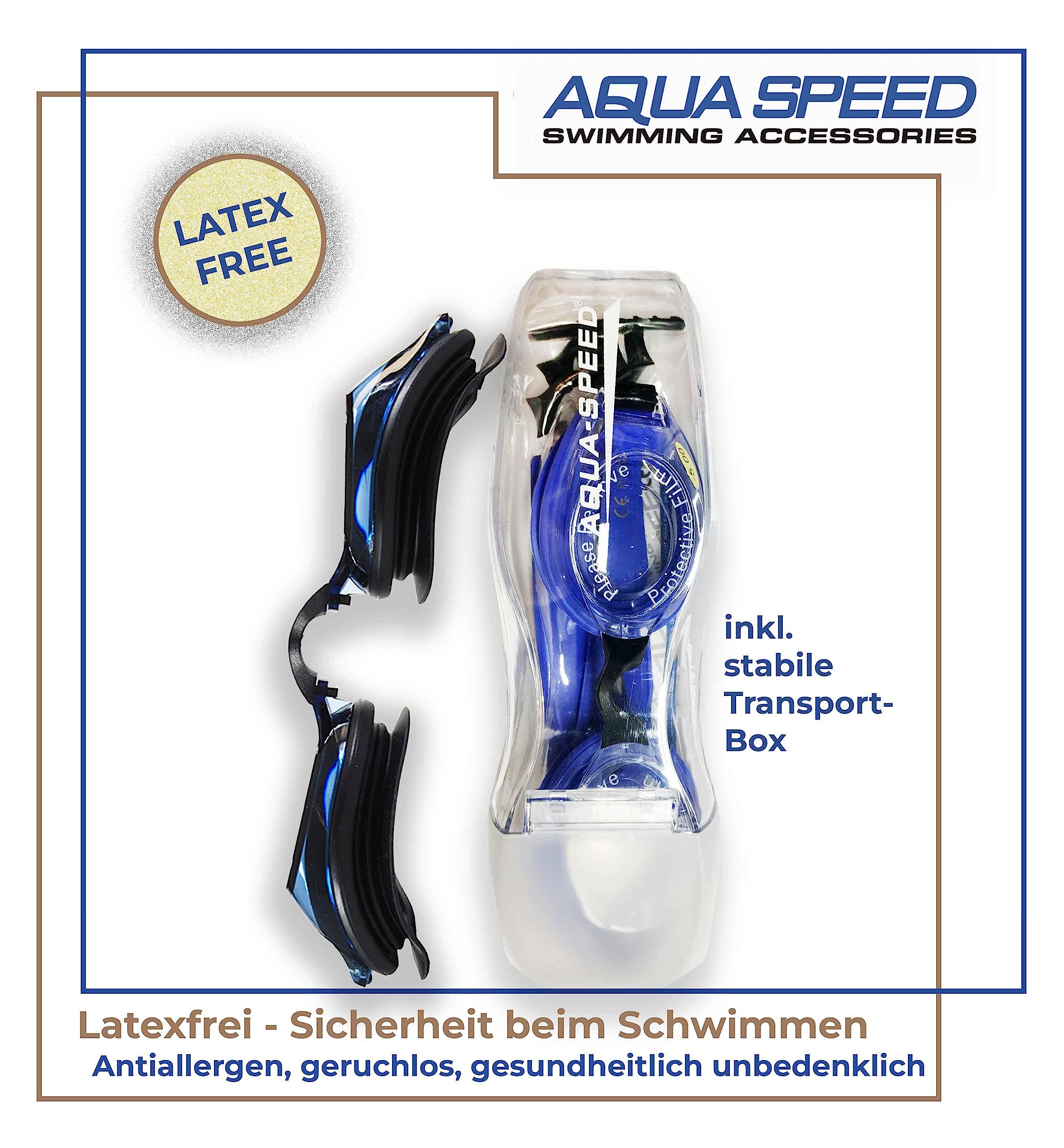 Aqua Speed ® Lumina, Lunettes de Natation avec dioptries de -1,5 à -8,0 / UVA/UVB de 100%