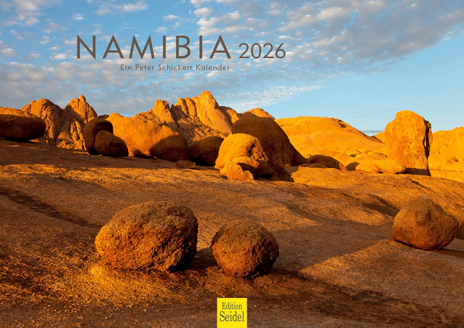 Edition Seidel Premium Kalender Namibia 2026 Format DIN A3 Wandkalender Afrika Windhoek Deadvlei Wüste Dünen Nationalpark Wildtiere Peter Schickert