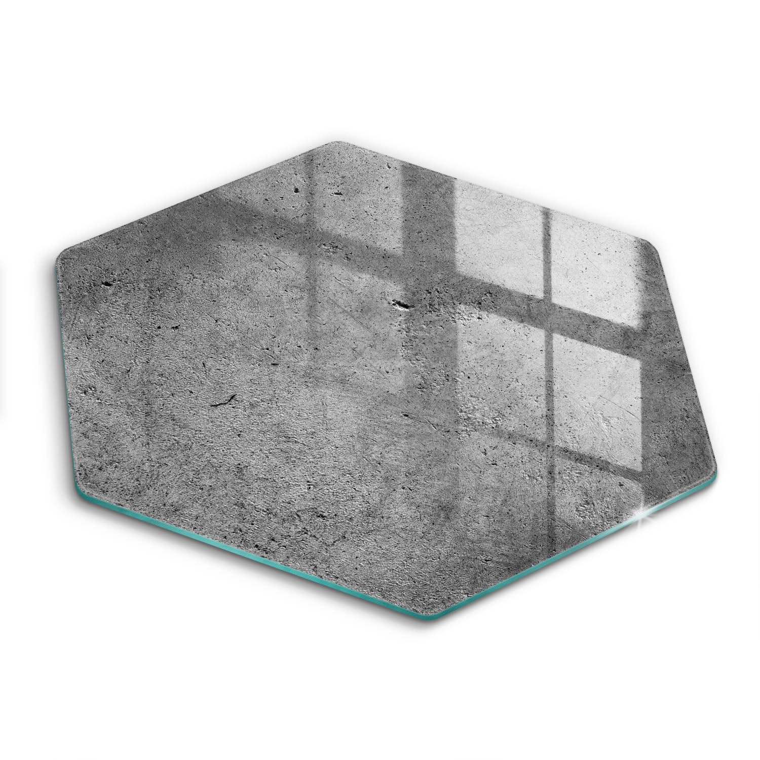 Planche à Découper Hectagonale 40cm Texture Pierre Béton Wallfluent Cuisson