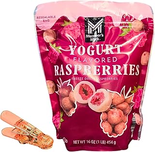 Yogurt Flavored Raspberries, Freeze Dried, 16 oz Resealable Bag